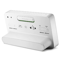 14cm White LCD Digital Alarm Clock With Weather Station By BRAUN image