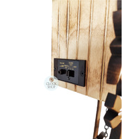 5 Leaf & Bird Battery Carved Cuckoo Clock With Burnt Finish 22cm By ENGSTLER image