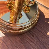 23cm Gold Anniversary Clock With Two-Tone Dial By HALLER (Small Dent) image