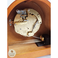 19cm Cherry Mechanical Tambour Mantel Clock By HERMLE image