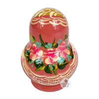Floral Russian Dolls- Red Mini 6.5cm (Set Of 10) image