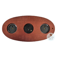 31cm Mahogany Weather Station With Barometer Thermometer & Hygrometer By FISCHER image