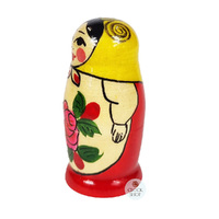 Semenov Russian Dolls- Yellow Scarf & Red Dress 7cm (Set Of 3) image