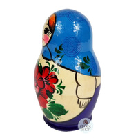 Kirov Russian Dolls- Blue Scarf & Purple Dress 12cm (Set Of 6) image