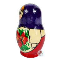 Kirov Russian Dolls- Purple Scarf & Red Dress 12cm (Set Of 6) image