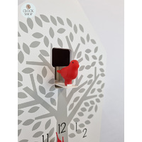 White Modern Battery Cuckoo Clock 39cm By AMS image