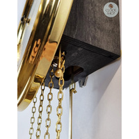 68cm Polished Brass 8 Day Mechanical Wall Clock By HERMLE image