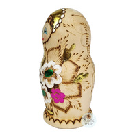Woodburn Russian Dolls- Pink & Green Floral 17cm (Set Of 5) image