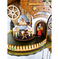 Beer House Battery Chalet Cuckoo Clock 26cm With Alphorn By TRENKLE image