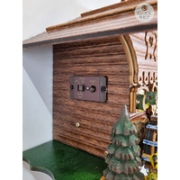 Wood Chopper & Water Wheel Battery Chalet Cuckoo Clock 30cm By TRENKLE image