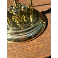 30cm Gold Anniversary Clock With Engraved Dial & Westminster Chime By HALLER (Small Blemish) image