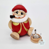 11cm Santa Red & Gold German Incense Burner By Seiffener image