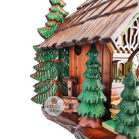 Wood Chopper & Trees 8 Day Mechanical Chalet Cuckoo Clock 30cm By SCHWER image