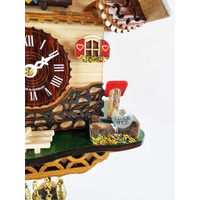 Forest Cabin Battery Chalet Kuckulino With Deer & Water Trough 18cm By TRENKLE image