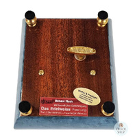 Blue Wooden Music Box With Edelweiss Flowers- Small (Edelweiss) image
