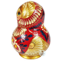 Floral Russian Dolls- Red & Gold 10cm (Set Of 10) image