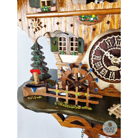 Beer Drinker & Waterwheel Battery Chalet Cuckoo Clock With Dancers 30cm By TRENKLE image