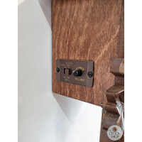 5 Leaf & Bird Battery Carved Cuckoo Clock With Side Birds 22cm By TRENKLE image