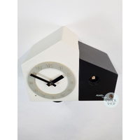 Black & White Modern Battery Cuckoo Clock 18cm By AMS image