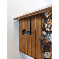 5 Leaf & Bird With Squirrels 1 Day Mechanical Carved Cuckoo Clock 22cm By ENGSTLER image