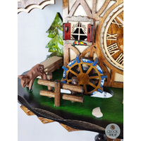 Wood Chopper, Dancers & Water Wheel Battery Chalet Cuckoo Clock 34cm By ENGSTLER image