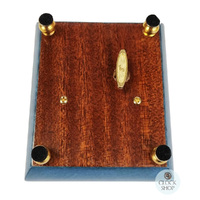 Blue Wooden Music Box With Floral Inlay- Small (Tchaikovsky-Waltz Of The Flowers) image