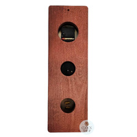 51cm Mahogany Weather Station With Barometer Thermometer Hygrometer & Tide Clock By FISCHER image