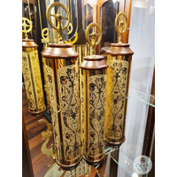 207cm Walnut Grandfather Clock With Calendar Dial & Shelves By SCHNEIDER image