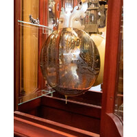 207cm Mahogany Grandfather Clock With Triple Chime & Shelves By SCHNEIDER image