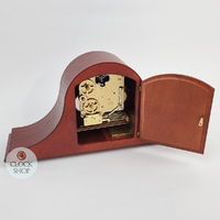 21cm Mahogany Mechanical Tambour Mantel Clock With Westminster Chime By AMS  image