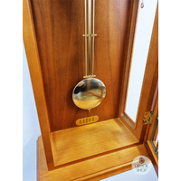 66cm Cherry 8 Day Mechanical Chiming Wall Clock With Brass Accents By AMS image