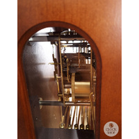66cm Walnut 8 Day Mechanical Chiming Wall Clock With Brass Accents By AMS image