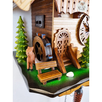 Girl on Rocking Horse Battery Chalet Cuckoo Clock With Dancers 34cm By ENGSTLER image