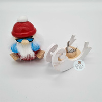 12cm Santa On Sleigh German Incense Burner By Seiffener image