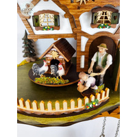 Farming Family Battery Chalet Cuckoo Clock 26cm By TRENKLE image
