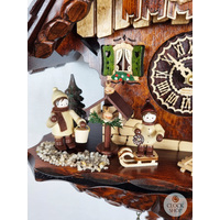 Erzgebirge Christmas Children Battery Chalet Cuckoo Clock 36cm By TRENKLE image