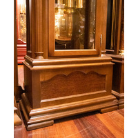 206cm Walnut Grandfather Clock With Tubular Bells & Triple Chime By HERMLE image