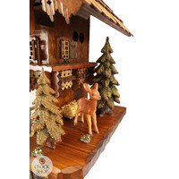 Toy Peddler & Wood Carver 8 Day Mechanical Chalet Cuckoo Clock With Dancers 50cm By HÖNES image