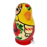 Kirov Russian Dolls- Yellow Scarf & Red Dress 7cm (Set Of 4) image