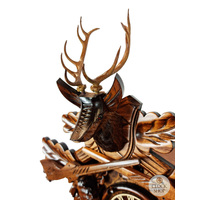 After The Hunt Battery Carved Cuckoo Clock 50cm By ENGSTLER image