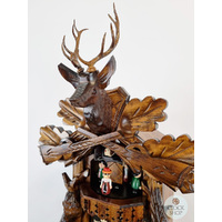 After The Hunt Battery Carved Cuckoo Clock With Dancers 42cm ENGSTLER image