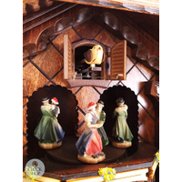 Before The Hunt Battery Carved Table Cuckoo Clock With Dancers 53cm By TRENKLE image