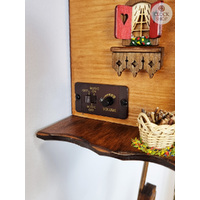 Accordion Player & Couple Battery Chalet Cuckoo Clock 25cm By TRENKLE image