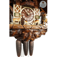 Grazing Deer 8 Day Mechanical Chalet Cuckoo Clock 47cm By SCHWER image