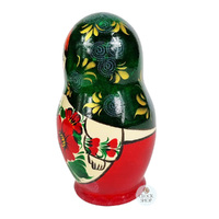 Kirov Russian Dolls- Green Scarf & Red Dress 15cm (Set Of 7) image