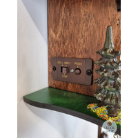 Black Forest Battery Chalet Cuckoo Clock With Deer 20cm By TRENKLE image