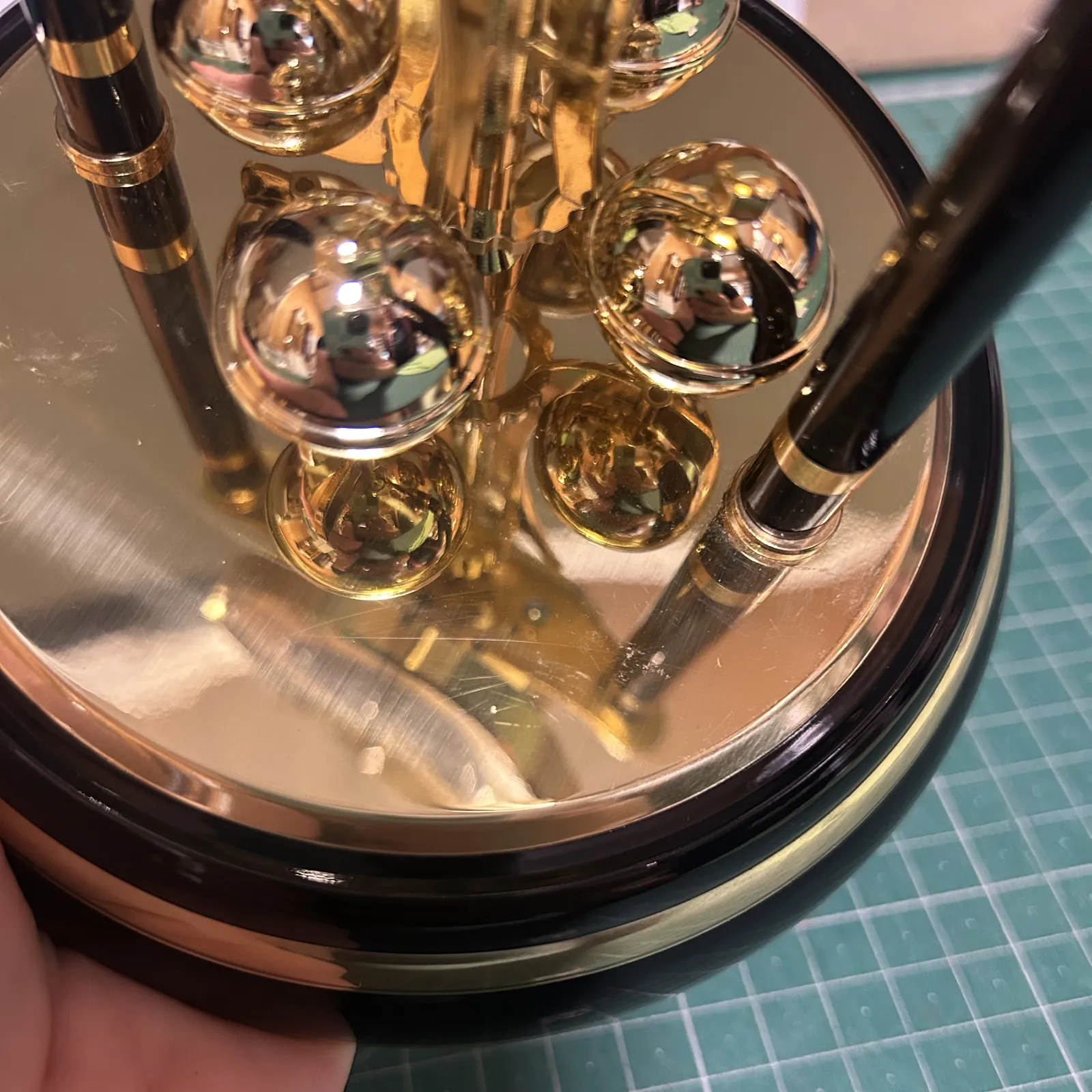 Black & Brass Anniversary Clock By HALLER (Scuffed Base) image