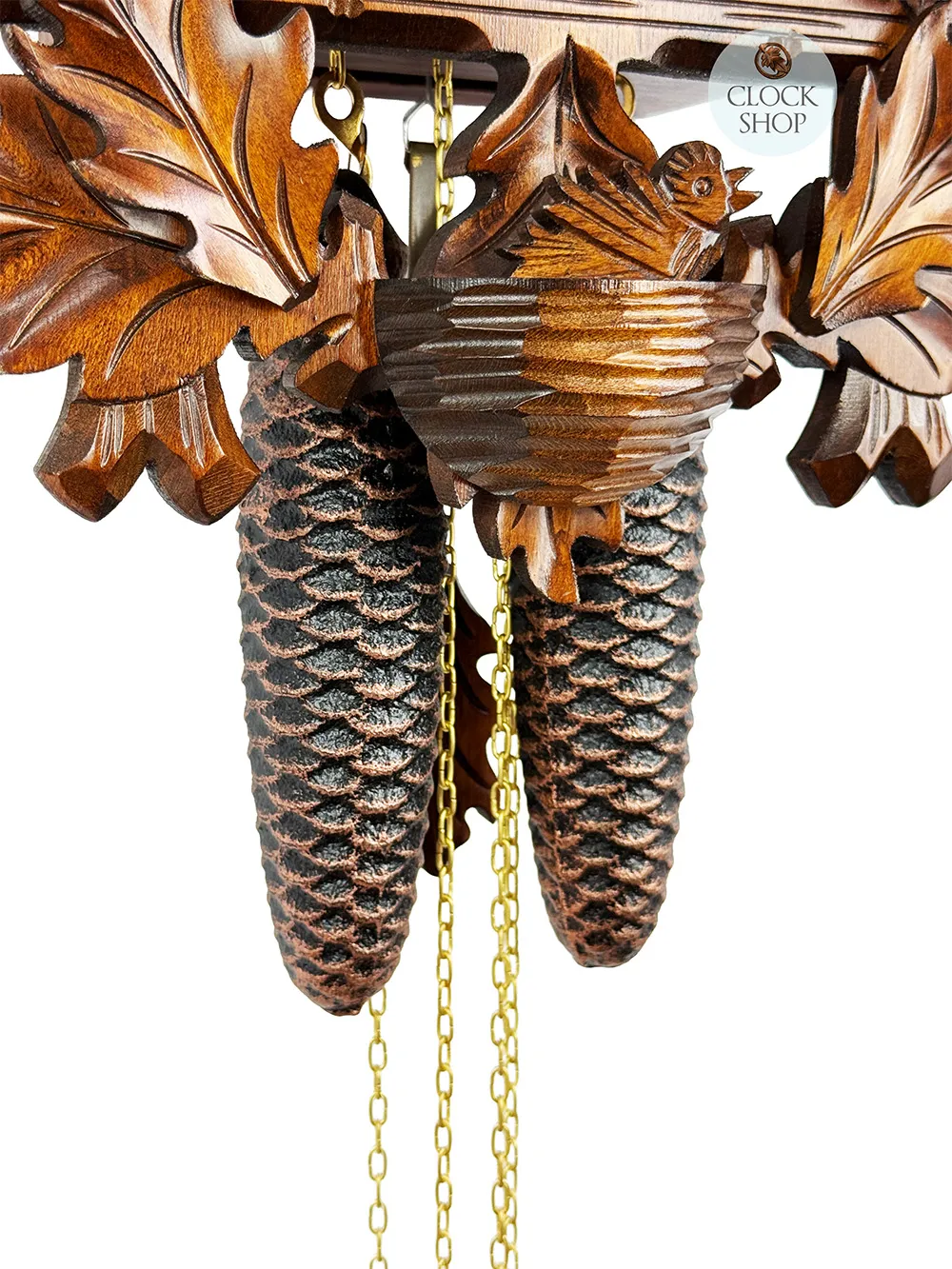 Mountaineer & Pheasant 8 Day Mechanical Carved Cuckoo Clock 48cm By HÖNES image