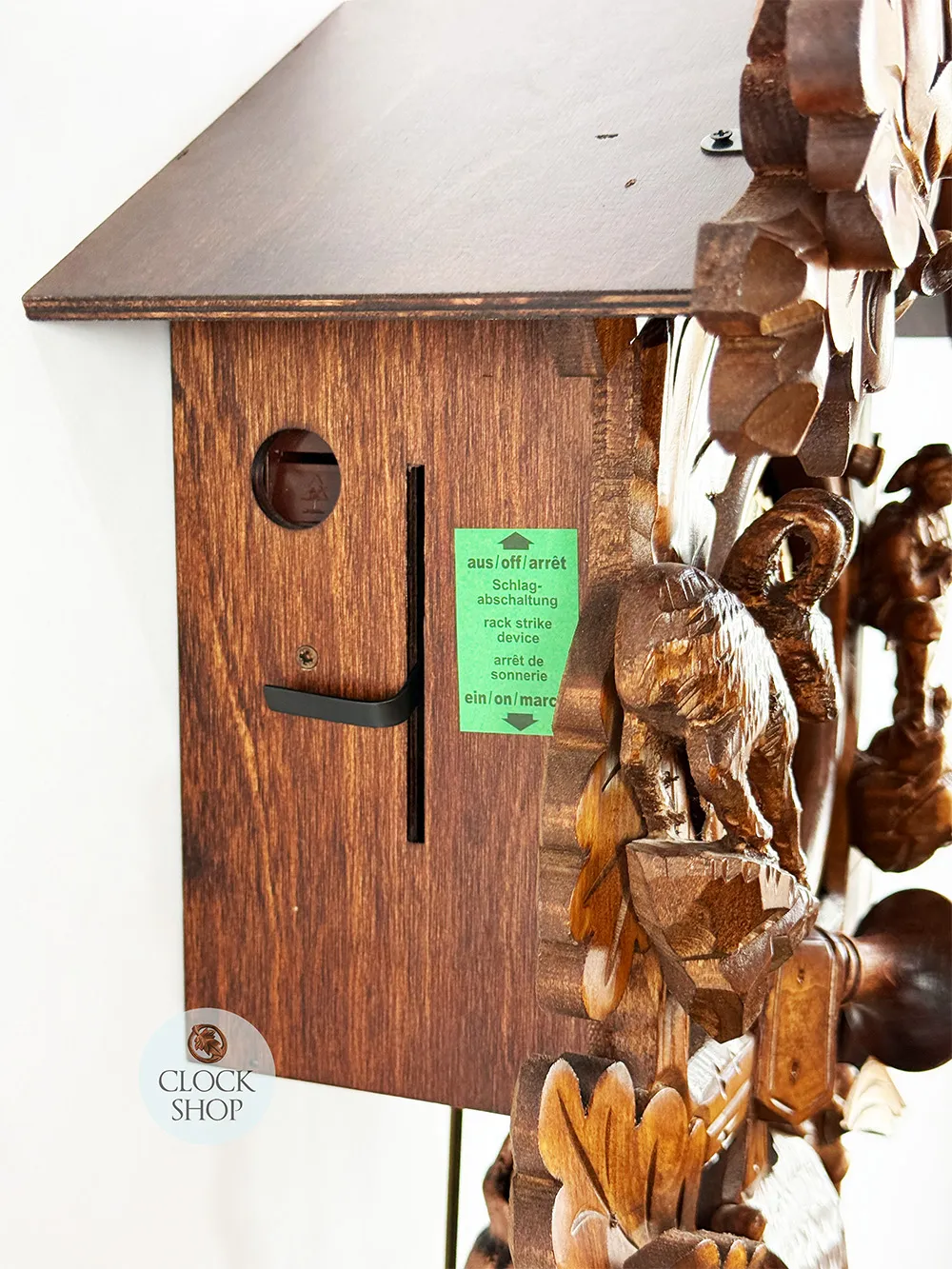 Hunter & Alpine Ibex 8 Day Mechanical Carved Cuckoo Clock By HÖNES image