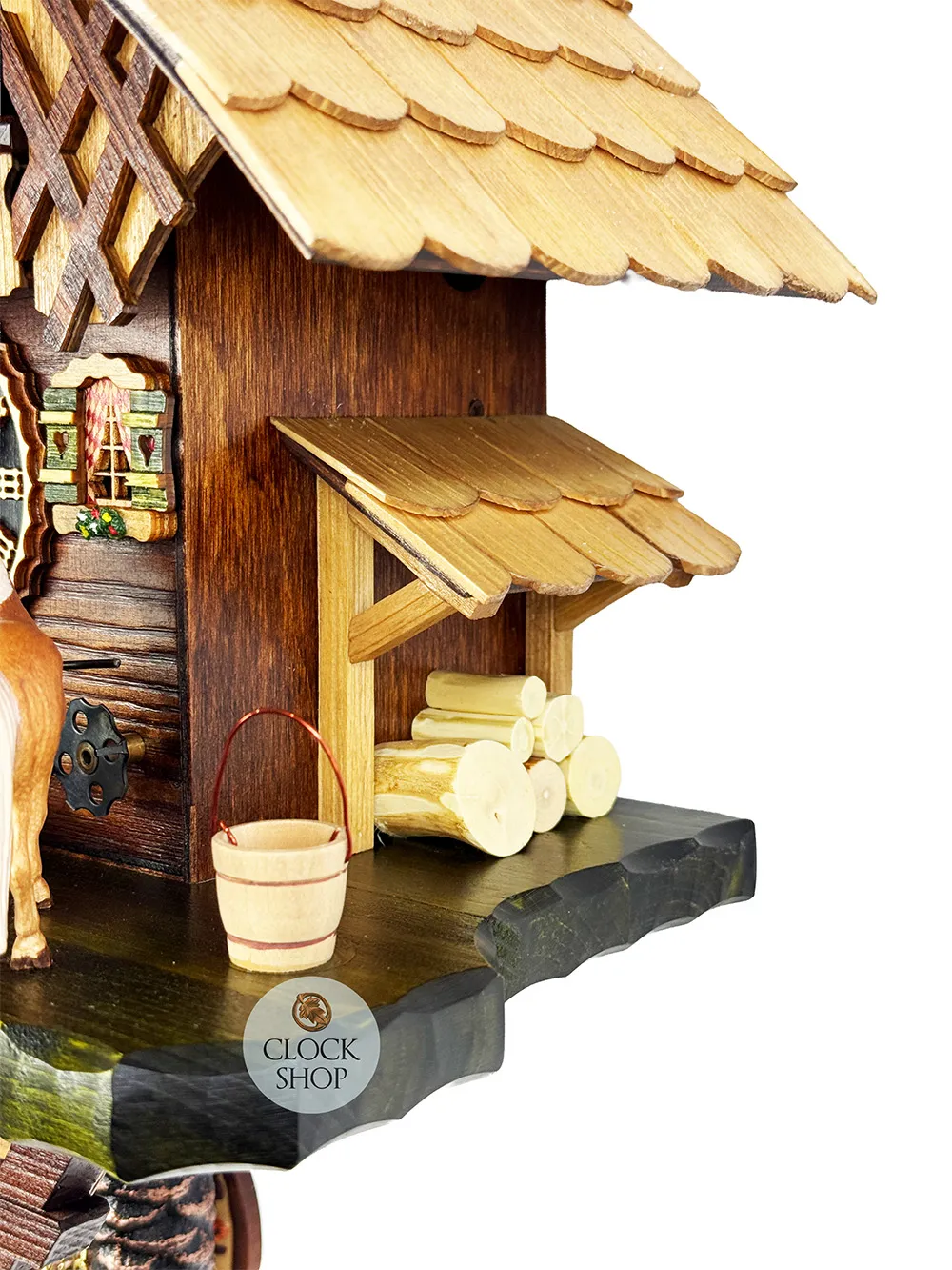 Farrier & Water Wheel 1 Day Mechanical Chalet Cuckoo Clock With Dancers 40cm By HÖNES image